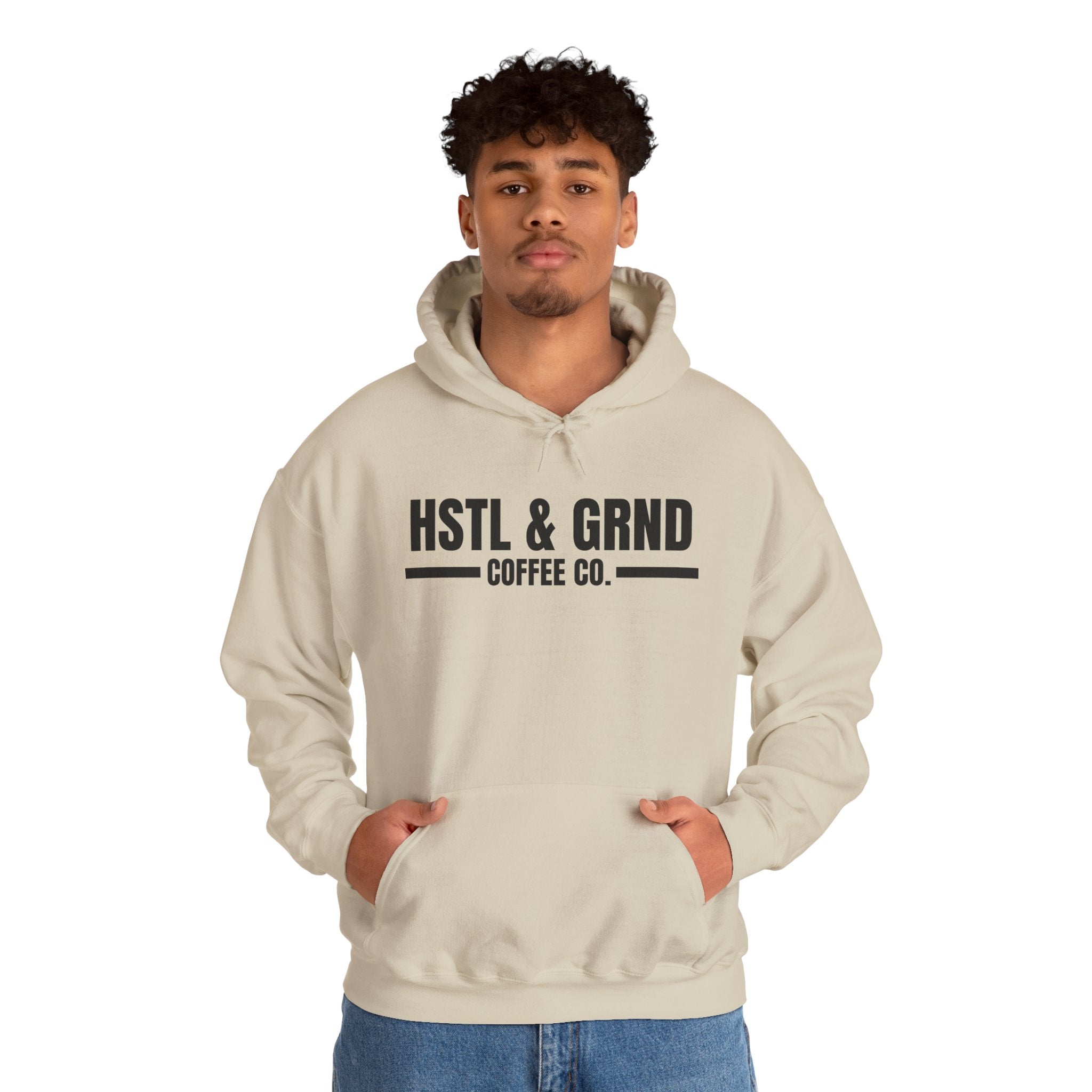 Hustle & Grind Coffee Co. Text Hoodie