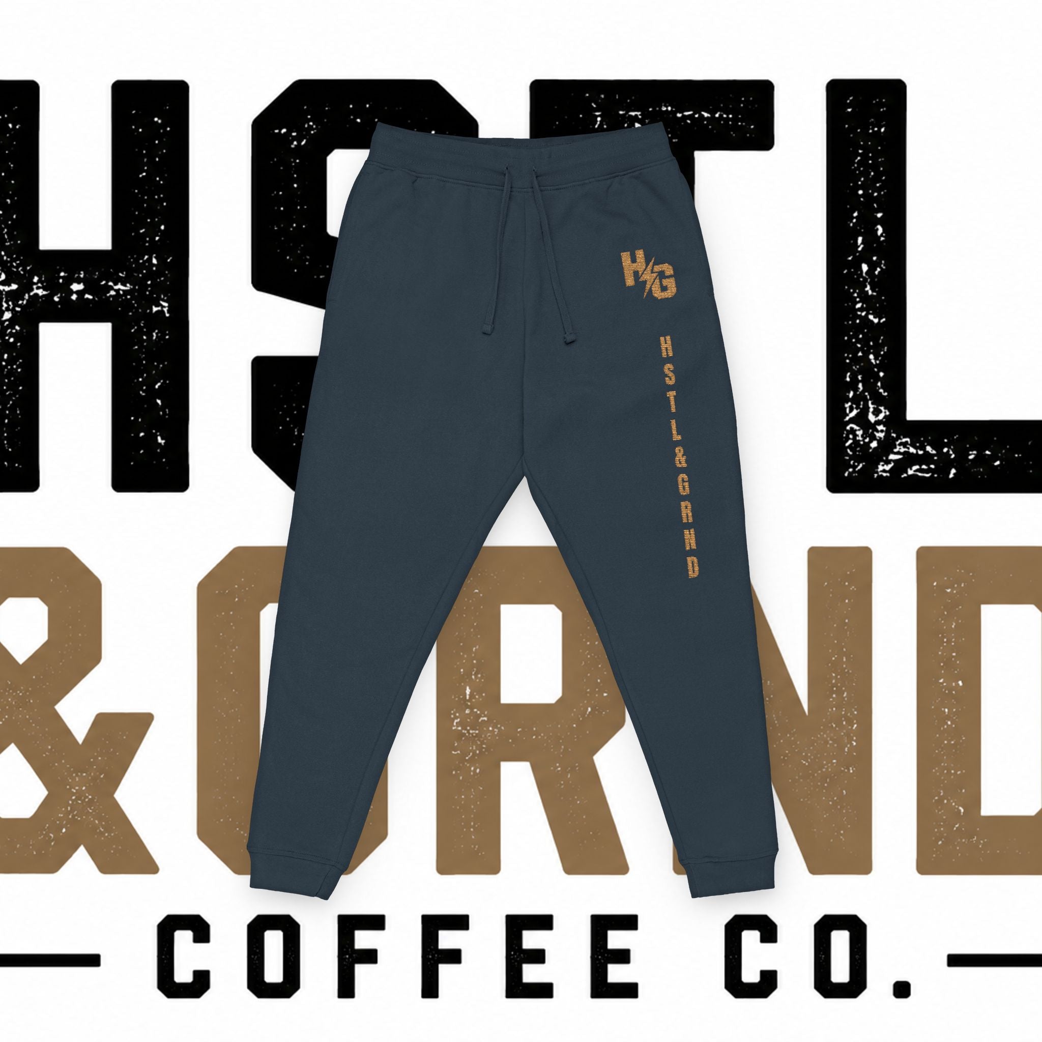 Hustle & Grind Coffee Co. Embroidered Joggers