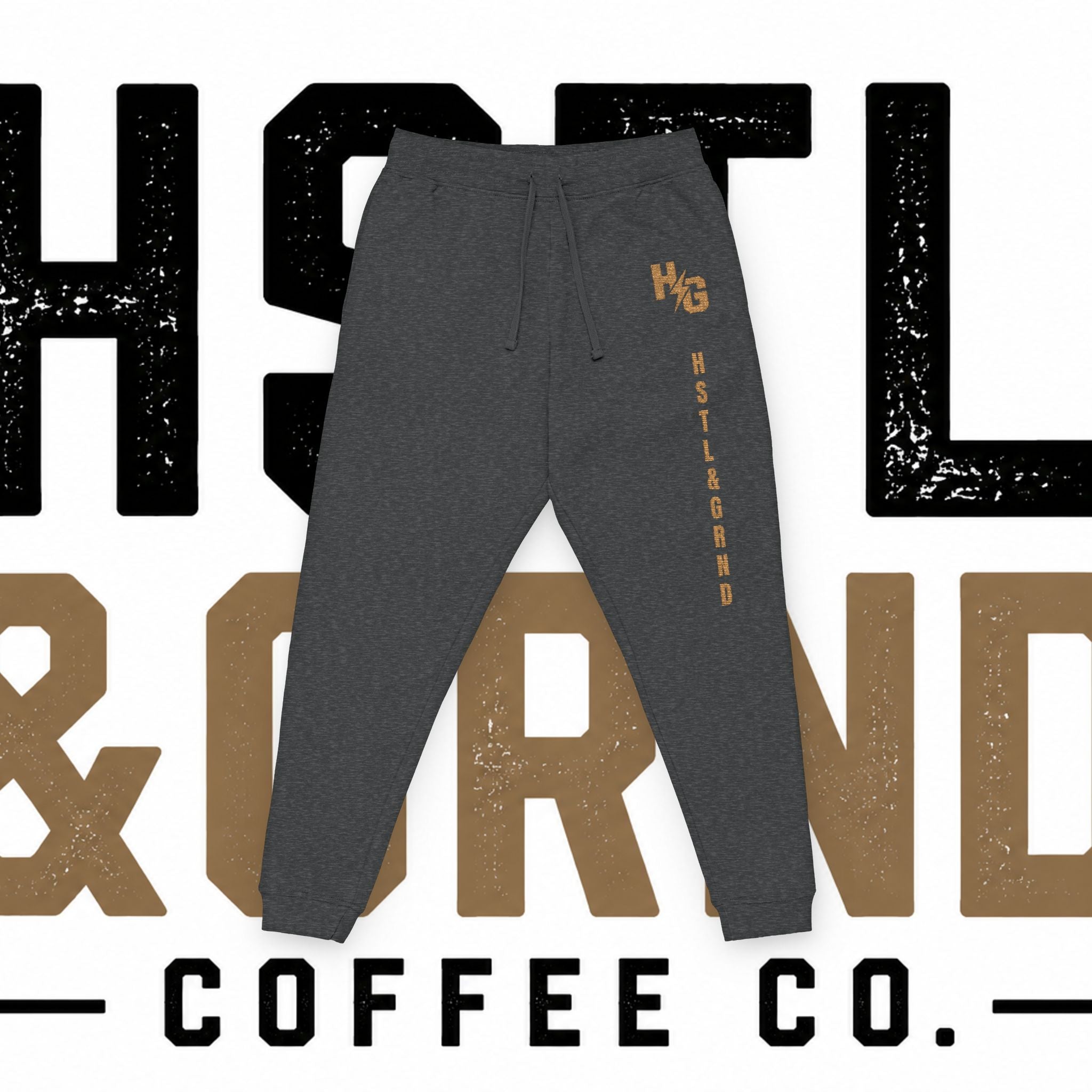 Hustle & Grind Coffee Co. Embroidered Joggers